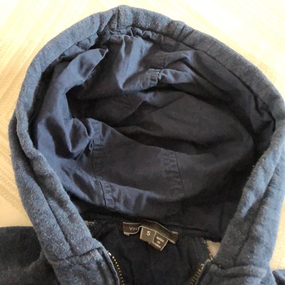 Vince Boys Blue Zip Up Hoodie - Picture 6 of 7
